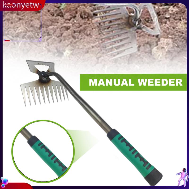 kaonyetw Long-lasting Stainless Steel Hoe Weeding Tool Premium Weeder Tool with Non-slip Handle Effective Weed Remover for Gardeners in Asia Rustproof Design for Easy Uprooting 0