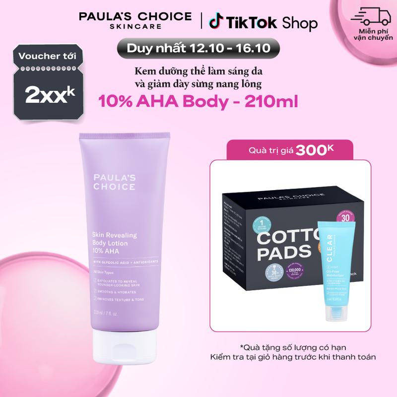 Kem dưỡng thể giúp làm sáng da chứa 10% AHA Paula's Choice Skin Revealing Body Lotion 10% AHA 210ml 5900
