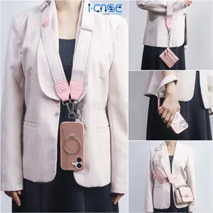 CILUPBAH Multi-Function Lanyard Set - Adjustable Lanyard for Phone with Zippered Pouch Wallet / Tali Gantungan HP Lebar/ Tali Lanyard Strap HP/ Tali Sling Case untuk SEMUA HP