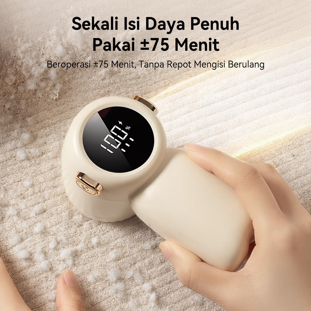 【FREE GIFT】Skylumba HT01 Pembersih Bulu Baju Celana LED Display 3 Level Kecepatan Tahan Lama Trimmer Portable Multifungsi dengan 6 Mata Pisau Aman untuk Pakaian