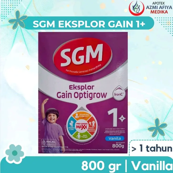 SGM Eksplor Gain Optigrow 1+ 800gr Susu Anak 3