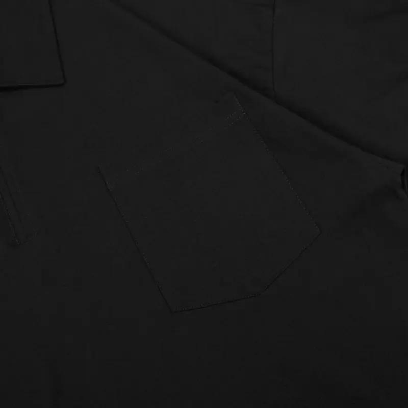 SMOOTH BASIC Lisse Series Oversized Boxy Polo Pocket In Black 6