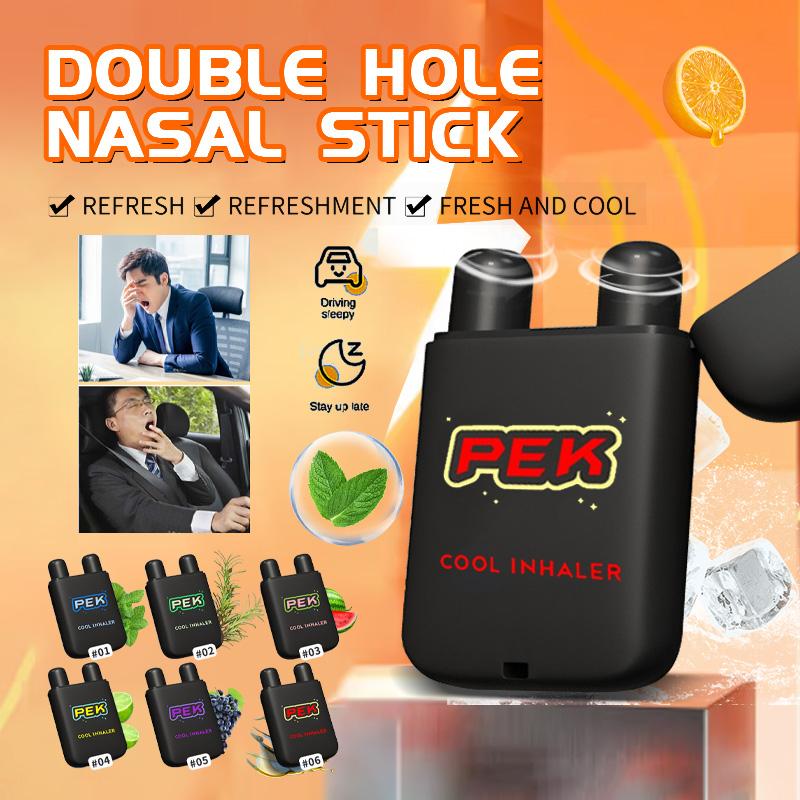 7 flavors PEK Double-hole Flip-top nasal inhaler Refreshing Stick ...