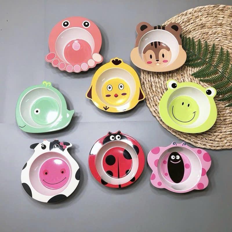 Bát ăn dặm bát ăn bột cho bé chén ăn dặm lớn tốt cho bé hình thú ngộ nghĩnh