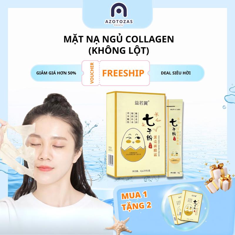   Bản Mới Mua 1 Tặng 2  Hộp 20 Gói Mặt Nạ Trứng Giúp Làm Trắng Da Dưỡng Ẩm Da Giúp Thu Nhỏ Lỗ Chân Lông Skincare Cho Mặt Nam Nữ Làm Đẹp Da Đắp Mặt 