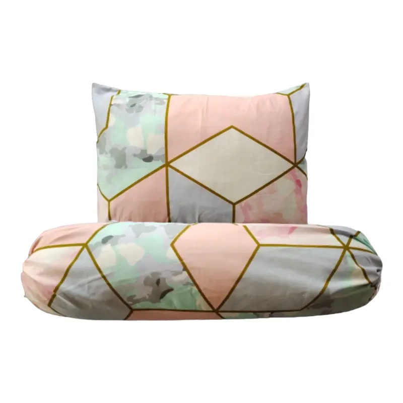 (1SET) Sarung Bantal & Guling Motif Daun Monstera Putih Aesthetic, Bunga, Kotak-Kotak - Harga Murah 3