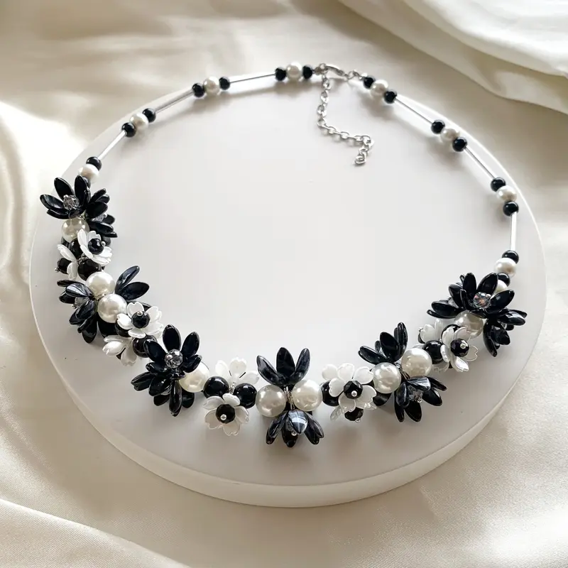 CRYSTAL BEADS NECKLACE ELISA | KALUNG HIJAB PREMIUM | KALUNG KRISTAL MANIK MANIK | HIJAB FASHION HANDMADE | AKSESORIS HIJAB CHOKER 5