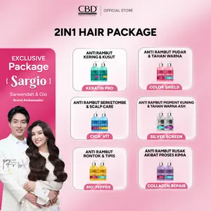 [CREATOR] [2IN1] CBD Professional Keratin Pro/Color Shield/Collagen Repair/Bio+ Peptide/Cica+ Vit Shampoo + Conditioner 250ML - Haircare Perawatan Membersihkan Ketombe Kotoran Melembutkan Rambut Kering Kusam Lepek Rontok mengandung Vitamin Biotin Menthol