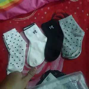 4 in 1 Kaos kaki anak-anak produsen grosir penjualan langsung kaos kaki renda polkadot busur anak perempuan kaos kaki putri lucu serbaguna