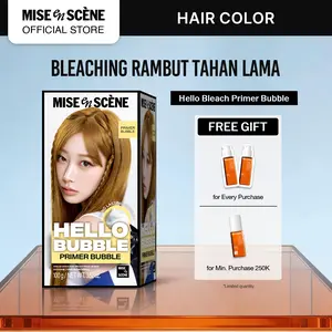 NEW mise en scene Hello Bleach Primer Bubble - Bleaching Rambut Primer Bubble Foam Warna Tahan Lama Alami Bebas Amonia - Primer Viral Korea