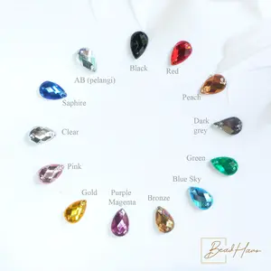 Payet Kristal Jahit Akrilik bentuk Tetes resin