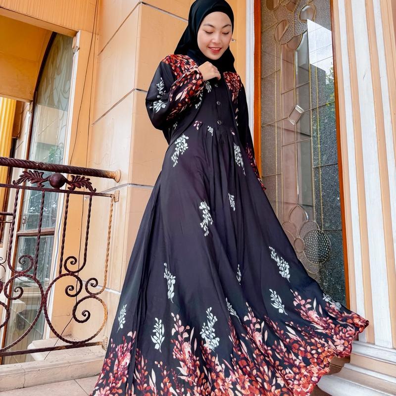 Cherria.Co Gamis Kode LIVE Mewah Cherria Ld 110/120 Dress Muslim Wanita Balon Cantik gamisabaya 0