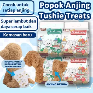 Tushie Treats  popok hewan peliharaan, popok sekali pakai yang cocok untuk kucing dan anjing, bernapas, lembut dan menyerap