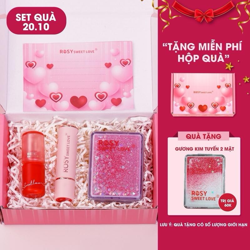 [SET QUÀ 20.10] COMBO Son Sáp Lì Rosy + Dưỡng Môi Vitamin E Đỏ Chính Hãng Bền Màu Đẹp Chất Lượng An Toàn Cho Mẹ Bầu Trang Điểm Son Môi Cosmetic Nữ Mỹ Phẩm Women TẶNG GƯƠNG