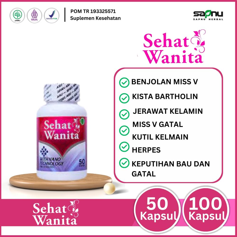 Sehat Wanita Atasi Benjolan Miss V Herpes Bisul Kutil Miss V Gatal Keputihan Bau Berjamur Untuk wanita Dewasa - 50 Kapsul