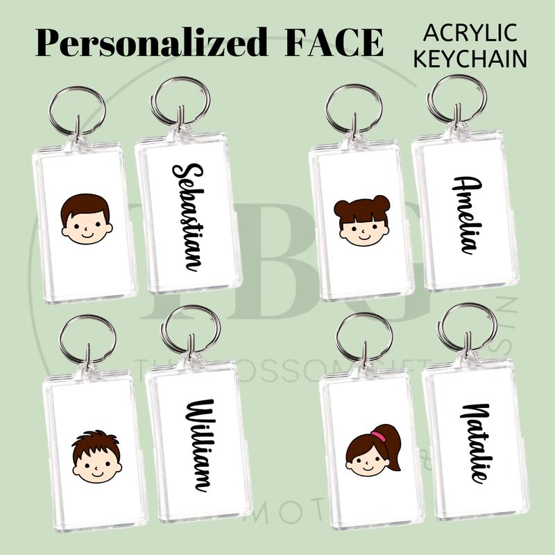 Product Introduction of [SG SELLER]  Personalised FACE + NAME Acrylic Keychain (Personalised Gift) 28