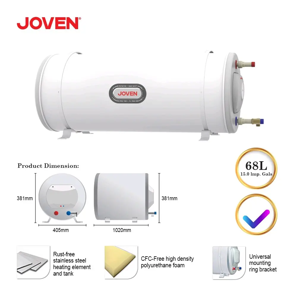 68L Joven JSH Electrical Storage Water Heater (Horizontal Cylinder Type)