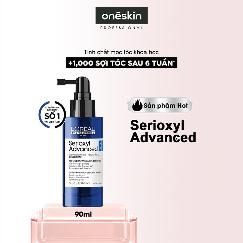 Tinh chất hỗ trợ mọc tóc L'Oréal Professionnel Serioxyl Advanced 90ML - dạng Xịt (Spray) Dành cho tóc thưa, mảnh