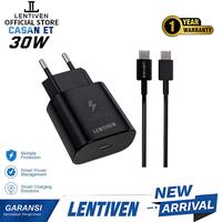 Gambar LENTIVEN Charger PD 45W CASAN 2.4A Fast Charging Adaptor QC3.0 Type C TO Type C Adapter untuk Iphone Oppo Xiaomi Phone ET - CASAN ET dari Lentiven Shop Kota Tangerang Selatan 1 Tokopedia