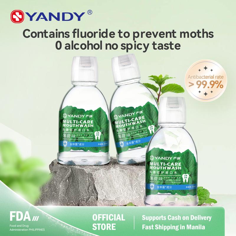 【FDA Approved】YANDY Fluoride Mouthwash for Disinfection, Antibacterial ...