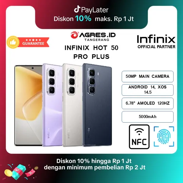 INFINIX HOT 50 PRO PLUS 8GB 256GB HELIO G100 6.78inch