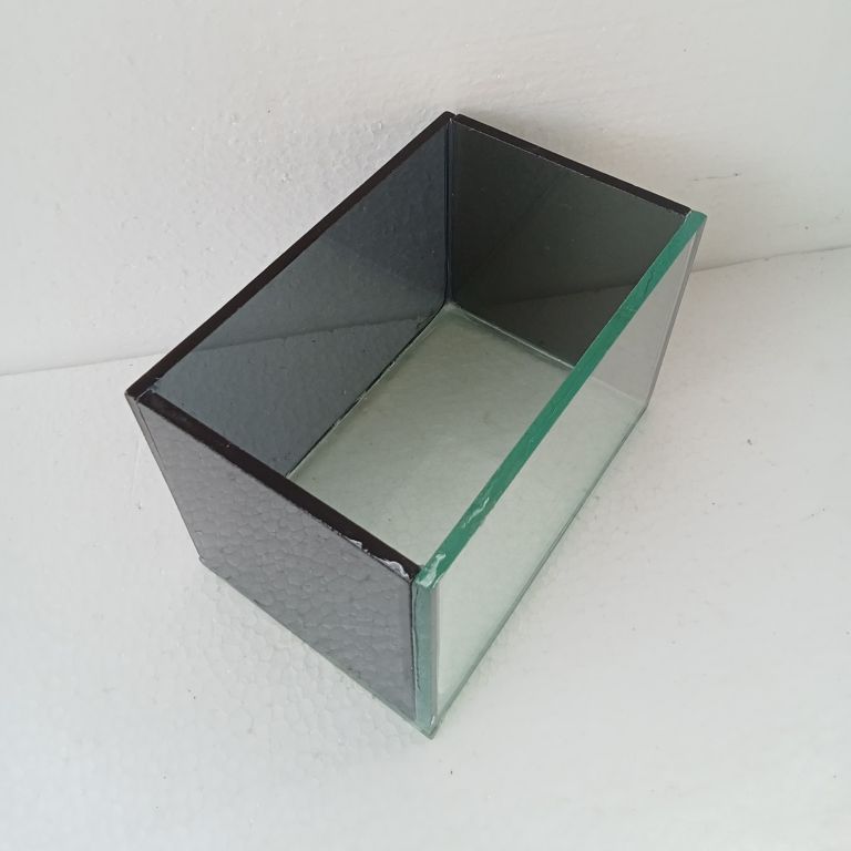 soliter cupang soliter mini 15x10x10 aquarium  cupang kaca hitam soliter kaca hitam akuarium guppy kaca soliter kaca hitam 3 sisi