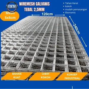WIREMESH/SPESIALMESH GALVANIS TEBAL 2,5MM MESH 5X5CM TAHAN KARAT,KOKOH HARGA MURAH