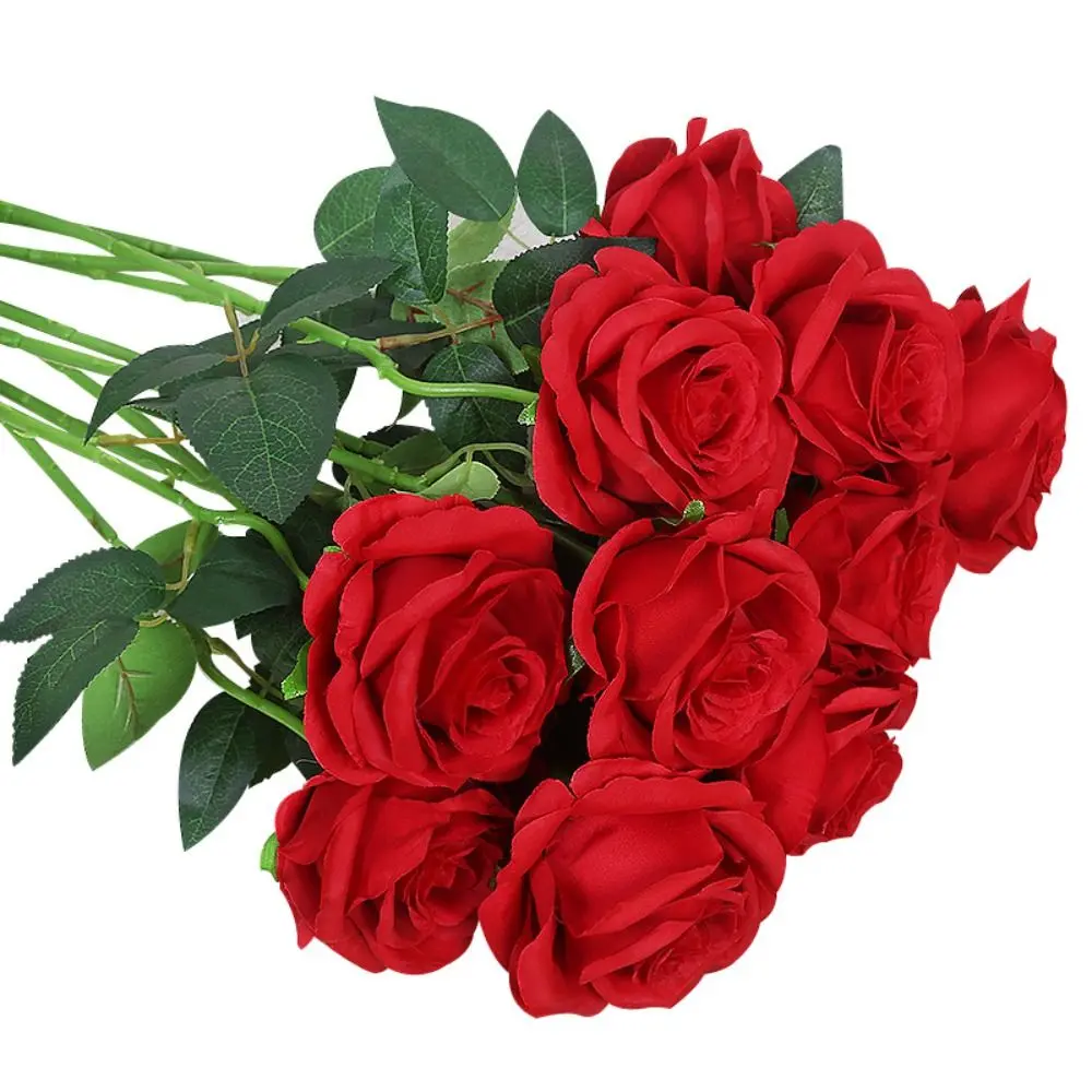 Chihiro High Quality 5 Colors Simulated Rose DIY Party Decoration Festival Supplies Artificial Flowers Wedding Fake Flowers Home Decor