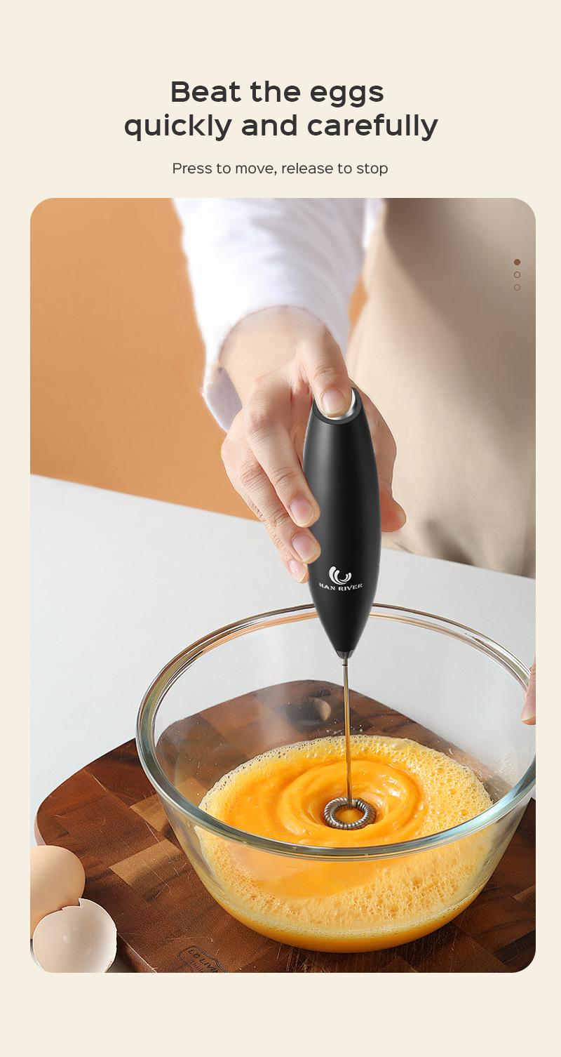 Product Introduction of 【Popular product】HAN RIVER Egg beater,cream coffee roasting mixer, egg beater,150W Power 9