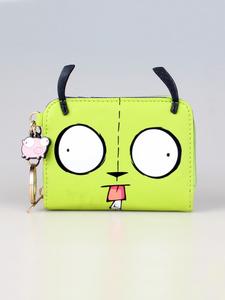 Cartera de alta calidad con cremallera, tarjetero personalizado y lindo, con ventana para identificación, elegante y práctico, perfecto para uso diario