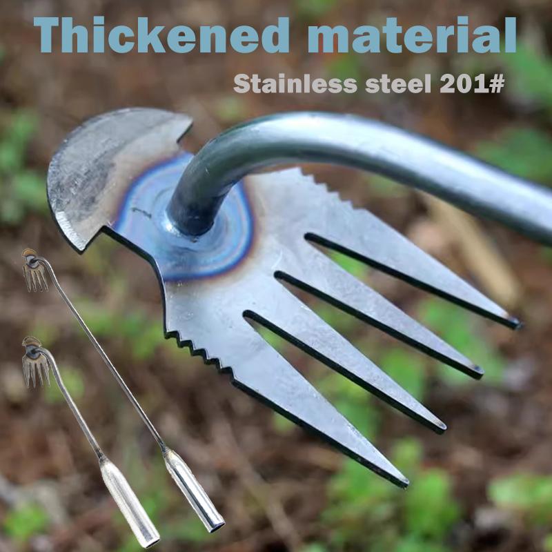 Digging Rake Head Grass digging rake weeding tool 4 teeth extended thickened design ...