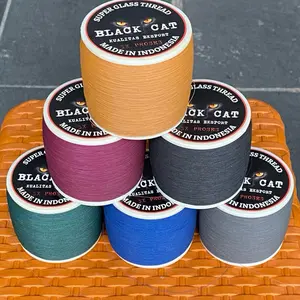 Black Cat Senar Gelasan Super 0,18 3000 Yard Edisi Jumbo Tidak Mudah Luntur Kualitas Eksport 3X Proses untuk Turnamen Penting