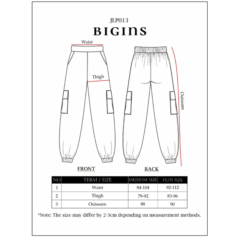 Bigins - Leo Jogger Cargo Pants/Jogger Pants Wanita/ Celana Sport/ Celana Olahraga - JLP013 8