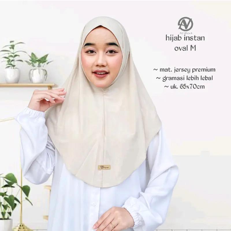 jilbab instan oval jersey premium bergo malay syiria tanpa pet hijab instant non ped menutup dada khimar daily kerudung sport syari sekolah olahraga sehari hari Muslim 1