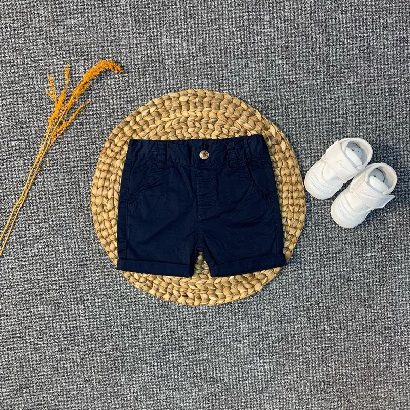 Celana pendek anak laki laki import warna putih , coklat, navy & hitam umur 9 bulan - 4 tahun Katun 5