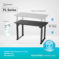 Gambar Dual Kaki Meja Naik Turun Hidrolik Kokoh Kuat Stabil OXIHOM FL40 - 140x70 Hitam Hitam dari Abditama Living Kota Depok 1 Tokopedia