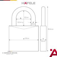 Gambar HAFELE ABUS Gembok Pagar 55/60mm Kuningan Serbaguna Anti Karat   - Padlock Brass ORIGINAL dari HAFELE Kota Bekasi 5 Tokopedia