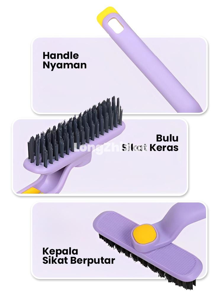 Product Introduction of Multifunctional Rotating Gap Brush, Hard Bristle Brush For Bathroom Dead Corners, Two-in-one floor And Floor Gap Brush, Washbasin Cleaning Brush absorben air peralatan makan toilet  cleaner melamine sponge pelicin setrika laundry pewangi setrikaan laundry 7