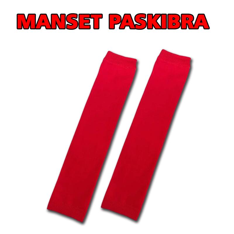 MANSET TANGAN PASKIBRA MERAH - PUTIH - HITAM / MANSET TEBAL PASKIBRA ...