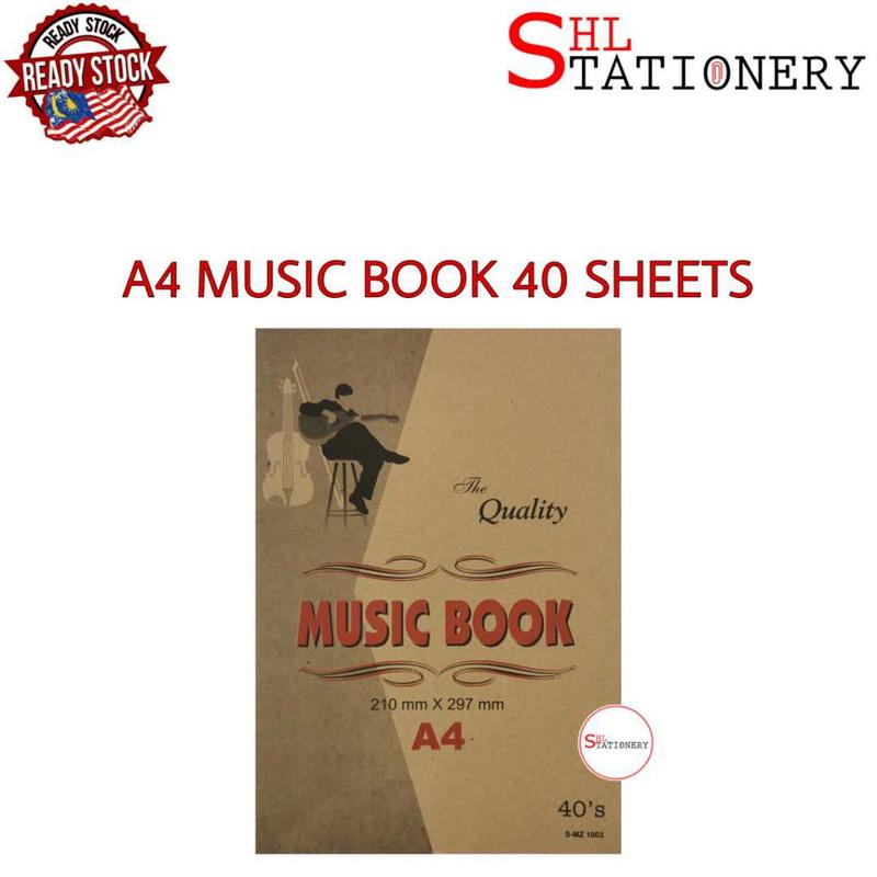 A4 Music Book 40 Sheets / Manuscript Book / Buku Muzik Musical - TikTok ...
