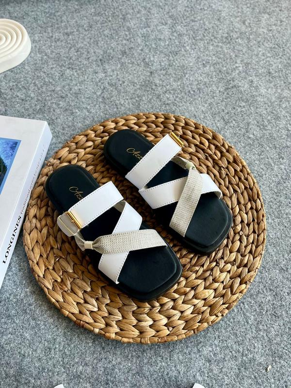 Sendal Selop Silang Sandal Wanita Platform Korea Style Kekinian 7