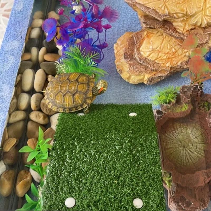 Product Introduction of Seven Master Floating Island Basking Platform Ladder Mat Aquarium Decoration Simulated Landscaping Rest Lawn 61