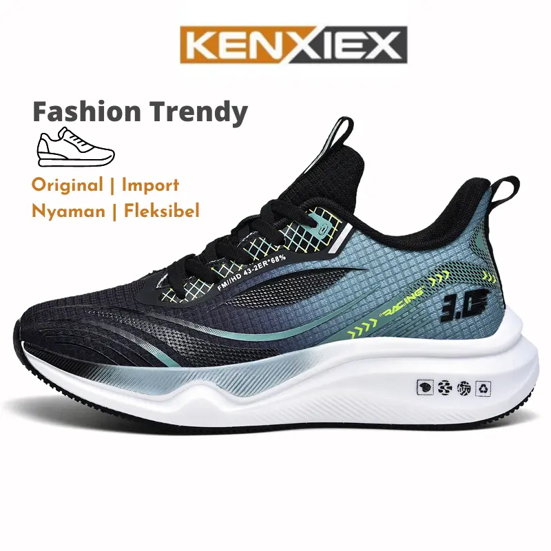 KENXIEX Sepatu Olahraga Pria Sepatu Pria Casual Sneakers Fashion Cowok Kekinian Sport Shoes Kets Canvas Kasual 122888 2