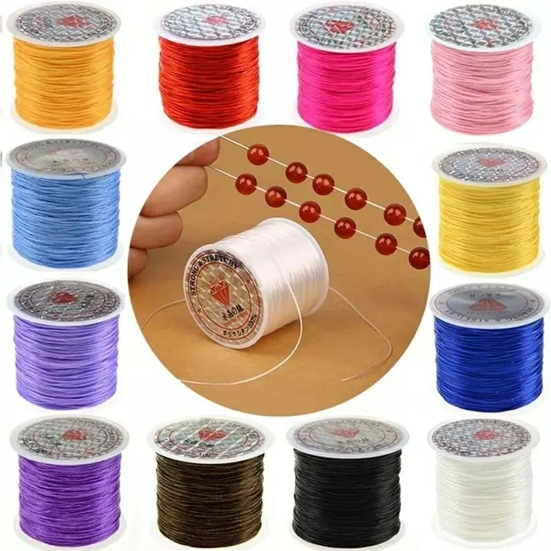 promo 1 Roll Tali Karet Serat Elastis Premium Quality Bahan Gelang Tali