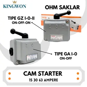 CAM STARTER 15 AMPERE GZ 1-0-2 GA 1-0 DEXICON SAKLAR GENSET OHM SAKLAR HANDLE