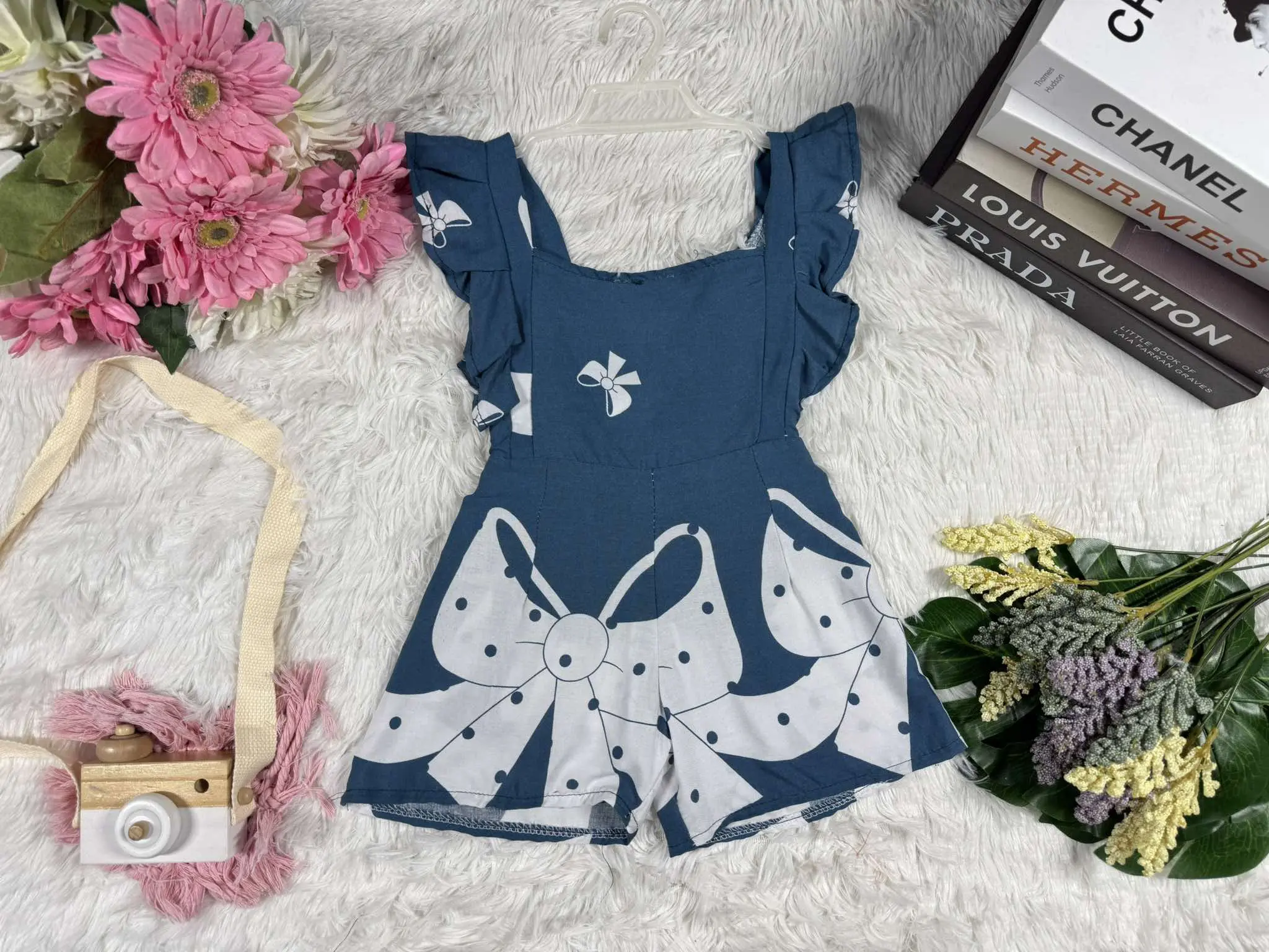 STEFFANIE ROMPER FOR KIDS CHALLIS FABRIC