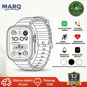 MARQ Jam Tangan Pintar Lebaran Special Bestseller Multi Olahraga Monitor Kesehatan 24/7 Layar Jernih Bluetooth Call Tahan Air COD Cocok Android iOS