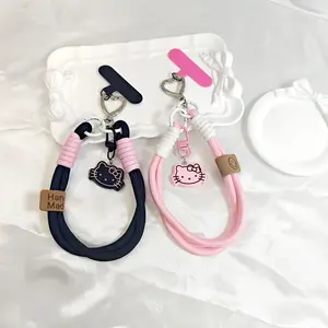 SG114 - Gantungan HP Universal Lucu Strap Hp Karakter Kitty Tali Pendek & Liontin Motif Awan Bintang - Aesthetic Korea, Universal untuk Semua HP