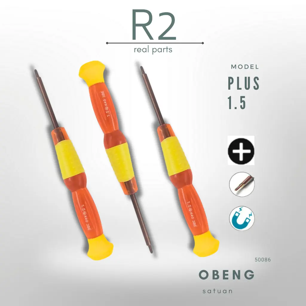 Obeng Plus Service HP Android iPhone Satuan Ukuran 1.5 Kecil / Pendek