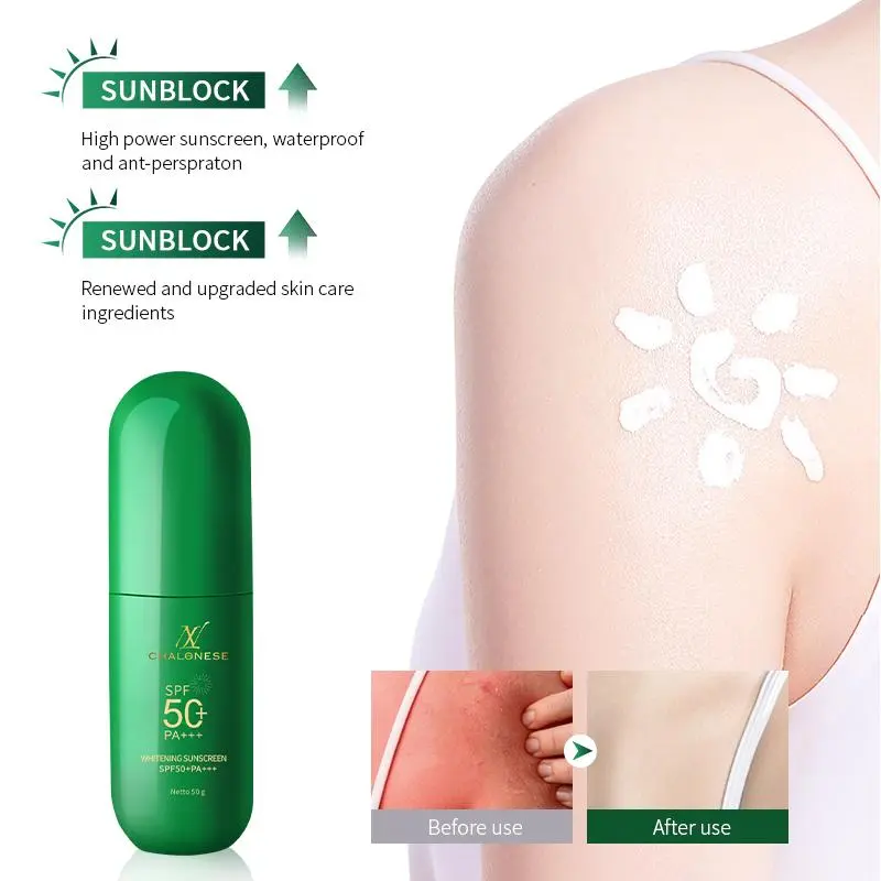 Sunblock Badan & Wajah SPF 50+ PA+++ CHALONESE Sunscreen High Power Protection Waterproof Anti-Perspirant Tahan Keringat Untuk Renang Outdoor & Pantai